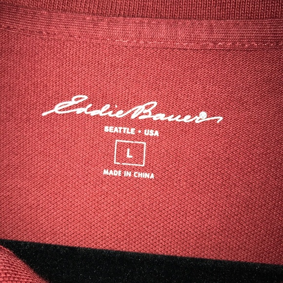 New Eddie Bauer Long Sleeved Pocket Polo, Men’s L - Picture 3 of 5